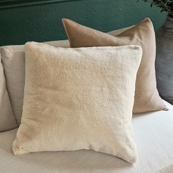 Charlotte Vegan Washable Faux Fur Pillow, Decorative Pillows