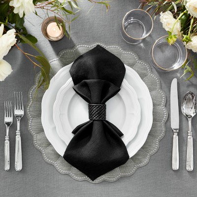 Faux Leather Printed Round Placemats