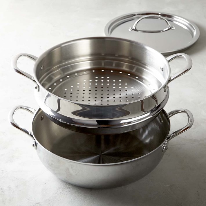 Williams Sonoma Signature Thermo-Clad™ Stainless-Steel Steamer Pot