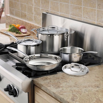 All-Clad Tri-Ply Stainless Steel 7 Piece Cookware Set 