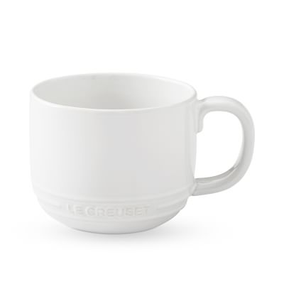 Le Creuset Set of 2 - 7 oz. Cappuccino Cups and Saucers - White