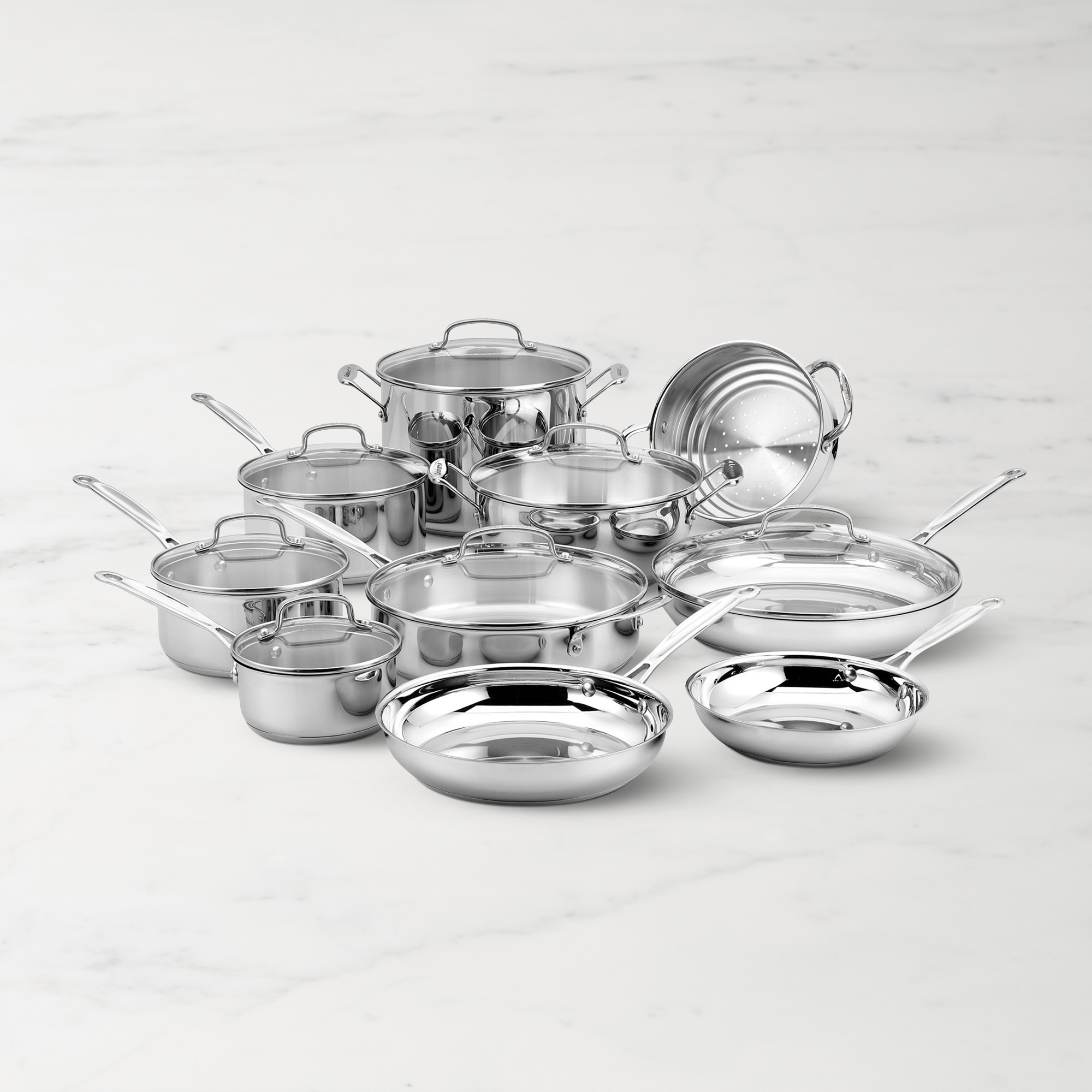 Cuisinart Chef's Classic Stainless-Steel -Piece Cookware Set