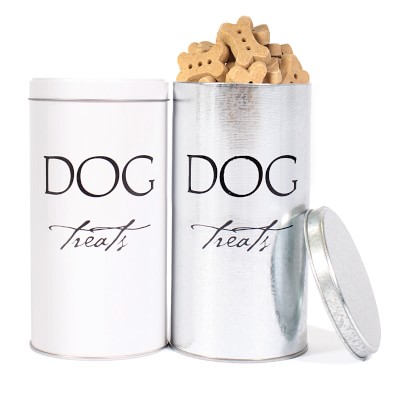 Black & White Pet Food & Treat Storage Canisters (Set of 3)
