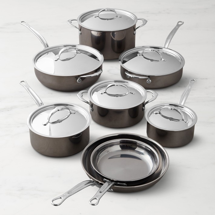 Williams Sonoma Hestan NanoBond® Stainless-Steel 17-Piece Cookware