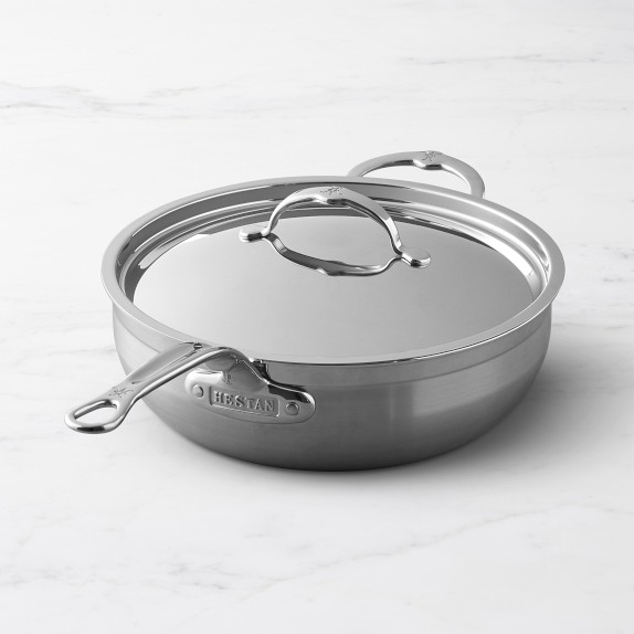 Elephant Pan Stainless Steel 5-qt Covered Saute Pan with Pour Spout 