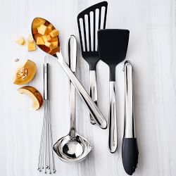 Stainless Steel Cooking Utensils Set,37 Pieces Kitchen Utensils Set, Kitchen  Tool Gadgets Set with Utensil Holder Non-Stick and Heat Resistant Dishwasher  Safe