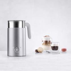 Williams Sonoma Spinn Coffee Maker, Milk Frother, and Travel Mug Bundle