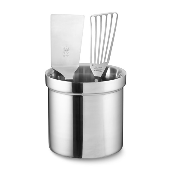 Stainless Steel Partitioned Utensil Holder Kitchen Counter Organizers Williams Sonoma