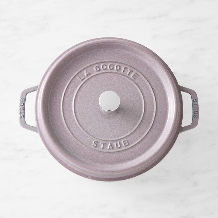 Staub 5.5 Qt. Cast Iron Dutch Oven in Lilac, Round Cocottes Series