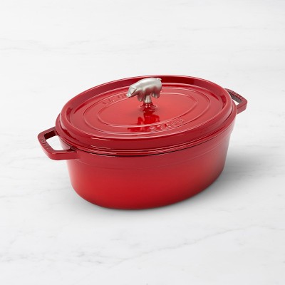 Staub Enameled Cast Iron #18 Dutch Oven Made In France Cherry