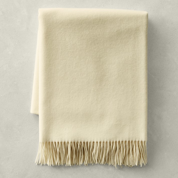 European Solid Cashmere Throw