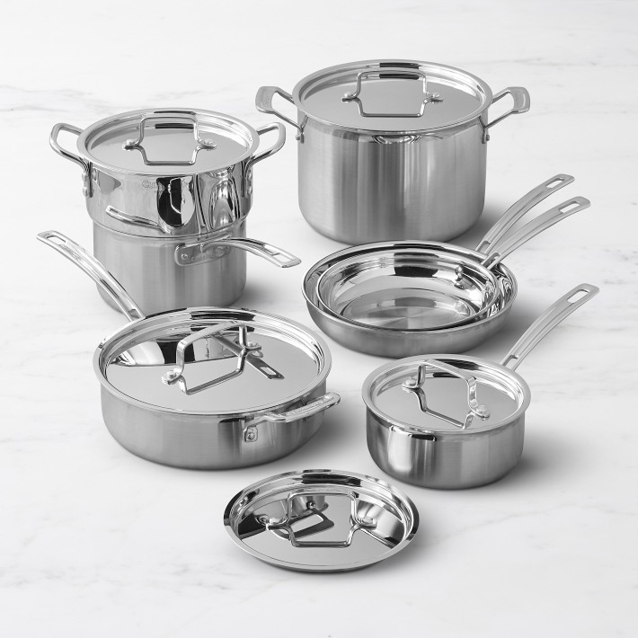 KitchenAid 11-Piece Tri-Ply Stainless Steel Cookware Set