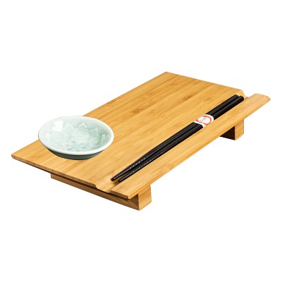 Joyce Chen Burnished Bamboo Sushi Board Set