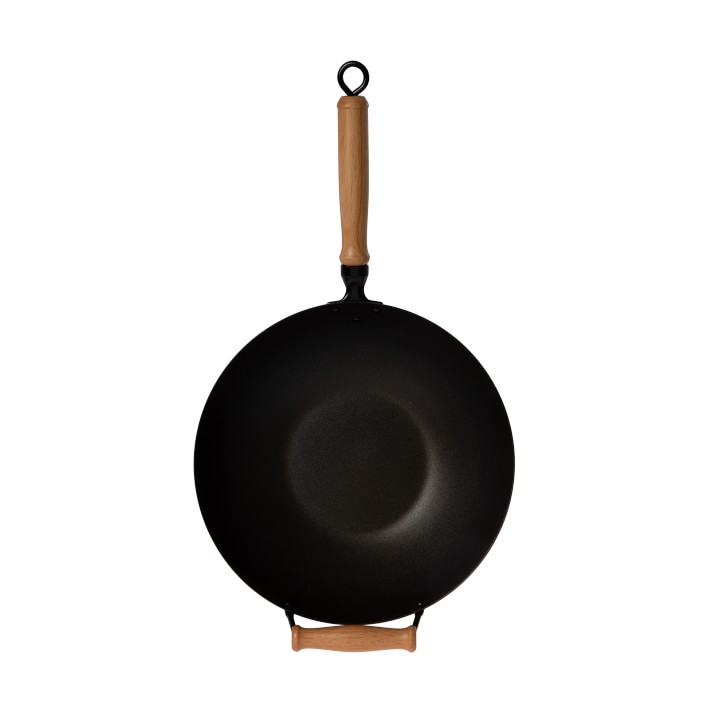 Williams Sonoma Carbon Steel Round-Bottom Wok with Ring