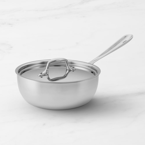 All-Clad D3® Tri-Ply Stainless-Steel Saucier, 2-Qt.