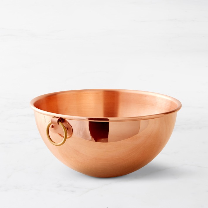 Mauviel Copper Beating Bowl with Loop Handle, 4 3/4-Qt.