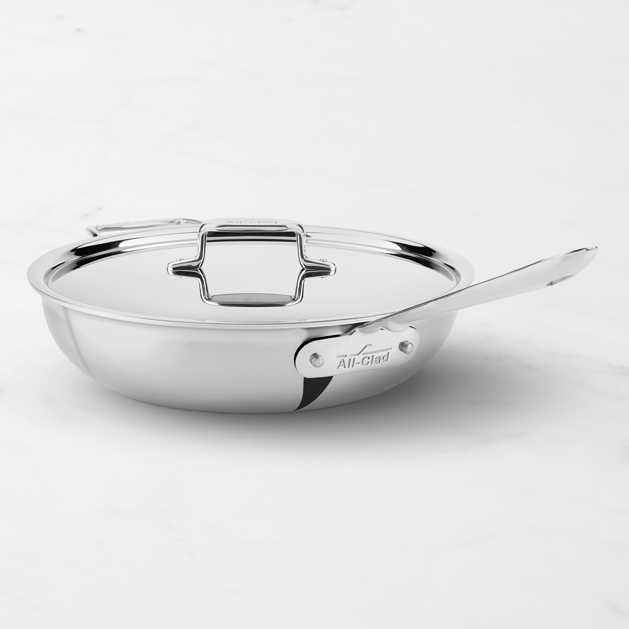 All-Clad D5® Brushed Stainless-Steel Weeknight Pan, 4-Qt.