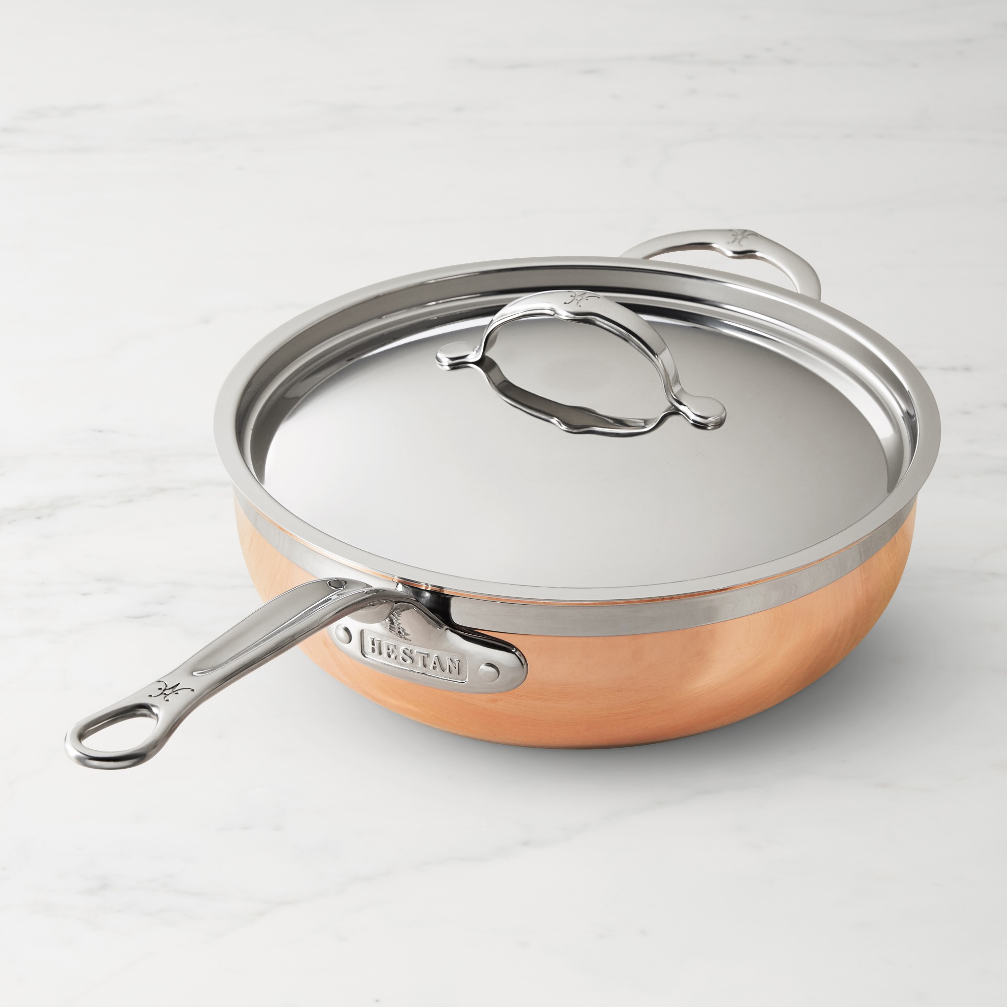 Hestan CopperBond Covered Essential Pan with Handle Helper, 5-Qt.