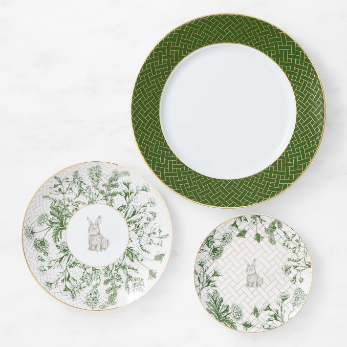 Garden Lattice 12Piece Easter Dinnerware Set Williams Sonoma