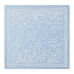 Blue and White Floral Cloth Napkins, Set of 4 - Emory Valley Mercantile