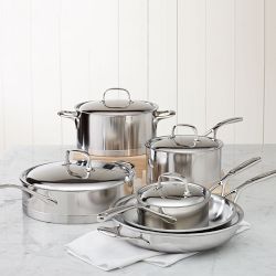 The Kirkland 10-Piece 5-ply Stainless Steel Cookware set is a