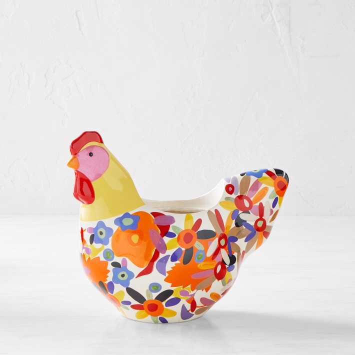 Wood W/ Scoops Canister Set Rooster Design
