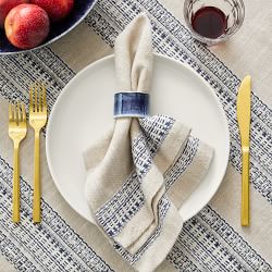 Wheaton Striped Linen/Cotton Napkins