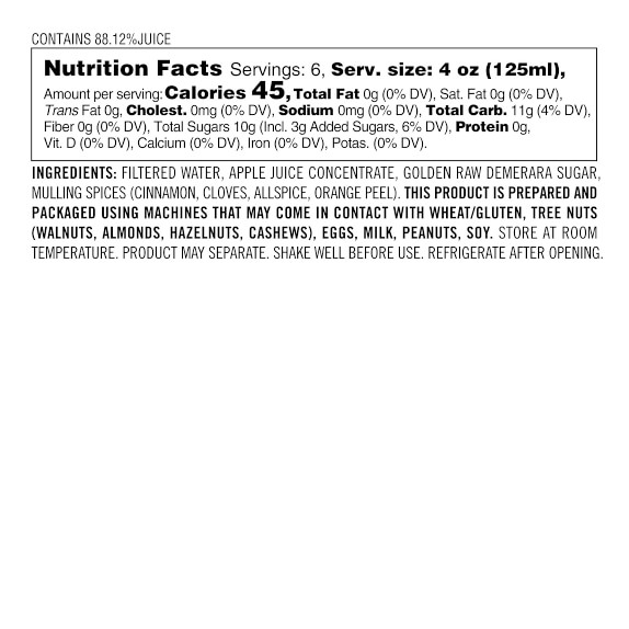 Williams Sonoma Mulled Spiced Apple Cocktail Mix Set of 2 Williams