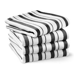 Black And White Stripe Pom Pom Kitchen Towel - World Market