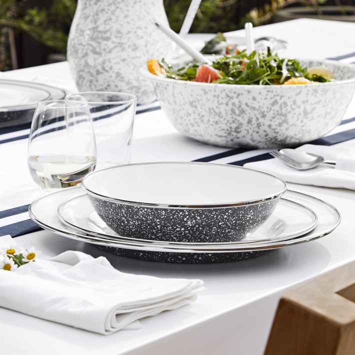 Grey Splatterware Enamel Dinnerware Collection