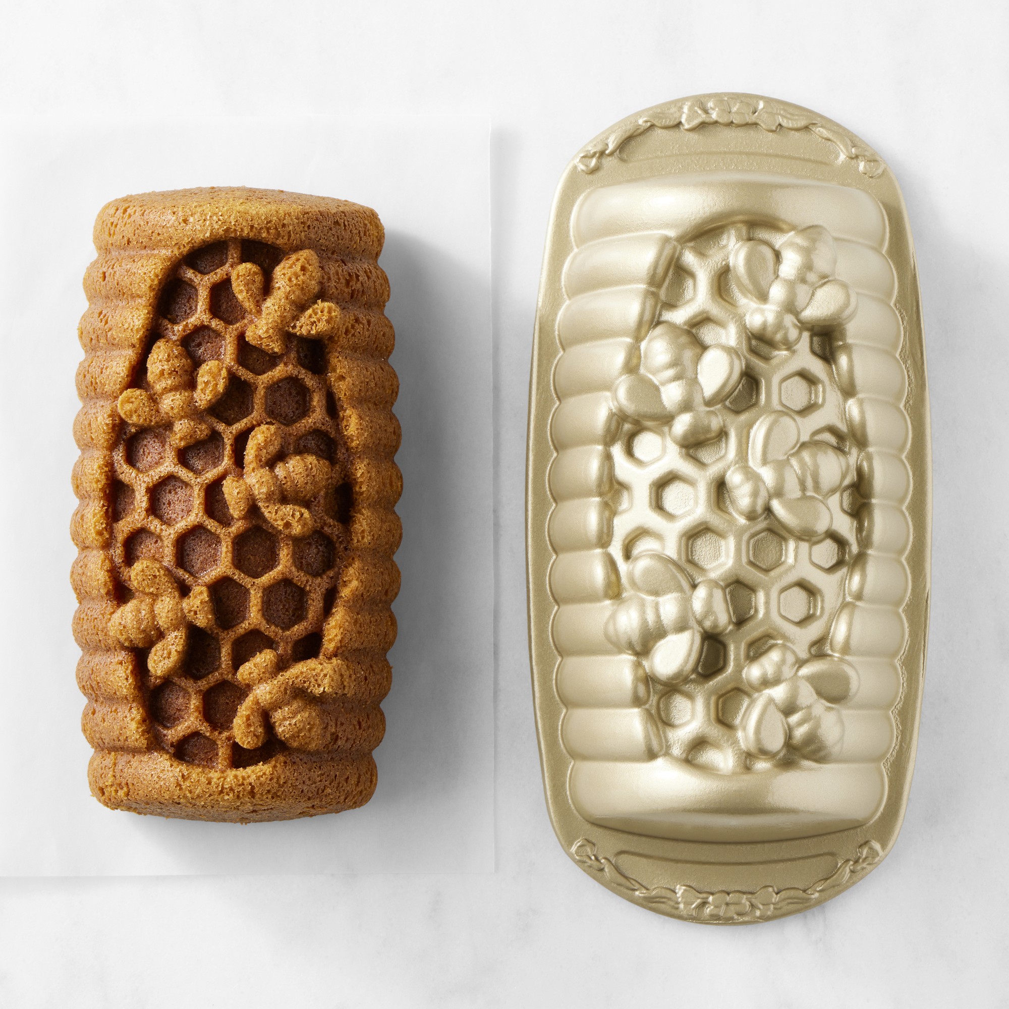 Nordic Ware Nonstick Cast Aluminum Honey Hive Loaf Pan