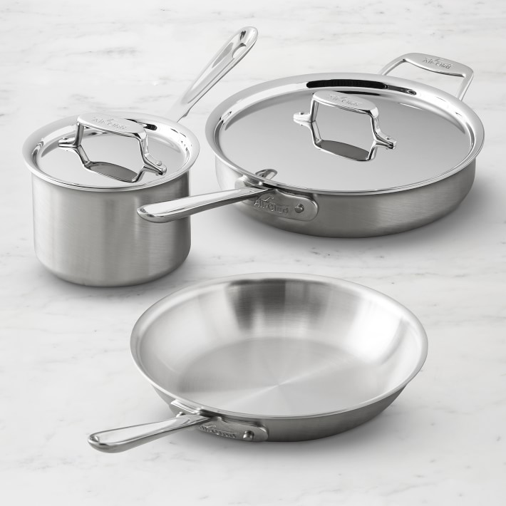 D5 Stainless 5-ply 7 Piece Stainless Steel Cookware Set