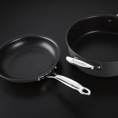 Cuisinart Chef's Classic Stainless Nonstick 2-Piece 9-Inch and 11-Inch  Skillet Set - Black And Silver