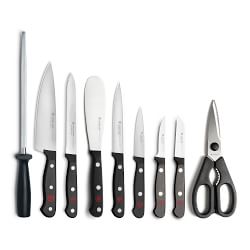  Schmidt Brothers -Bonded Ash- 15-Piece Knife Set, High-Carbon  Stainless Steel Cutlery with Downtown Acacia and Acrylic Magnetic Knife  Block and Knife Sharpener: Home & Kitchen