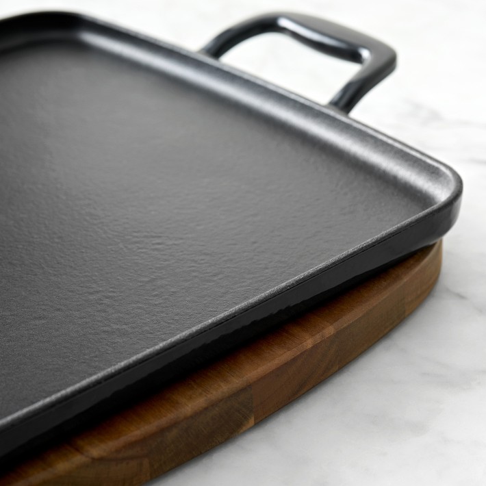 All-Clad Enameled Cast Iron Griddle with Trivet, 11