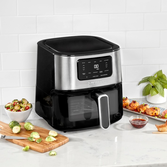 8-Qt Air Fryer, Powerful 1800W, Easy-to-Read Cool White Display