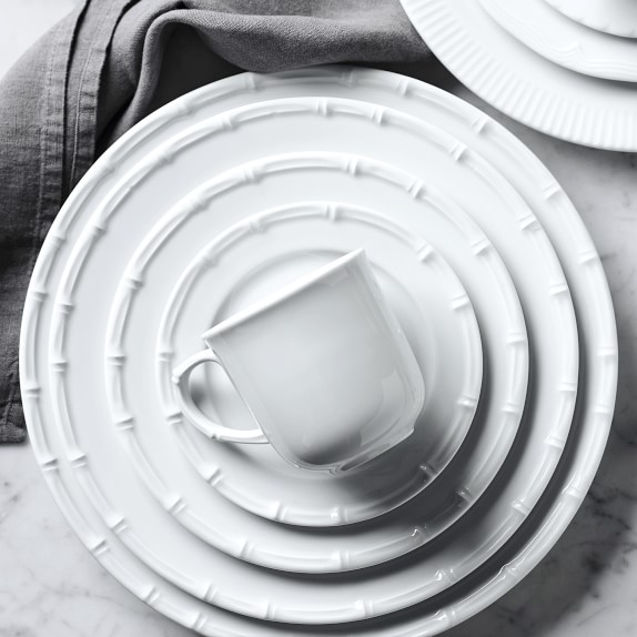 Brasserie All-White Porcelain Dinnerware Collection + Place