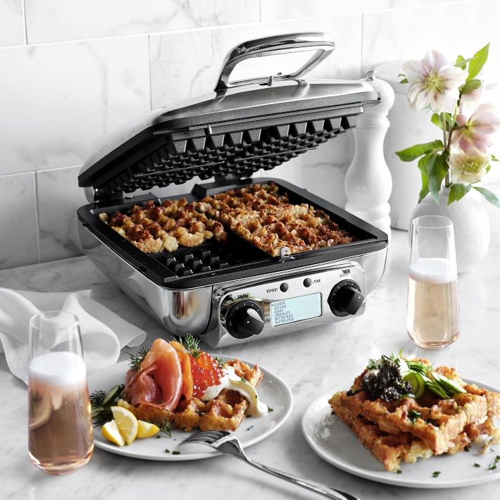 All Clad 4-Slice Digital Gourmet Waffle Maker with Removable Plates
