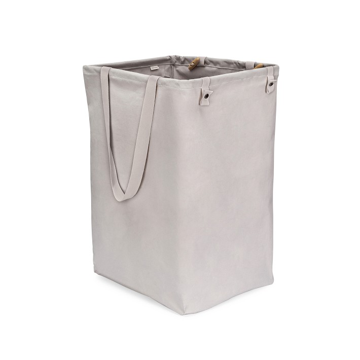 Sonoma Goods for Life Canvas Storage Tote, Light Grey, Large