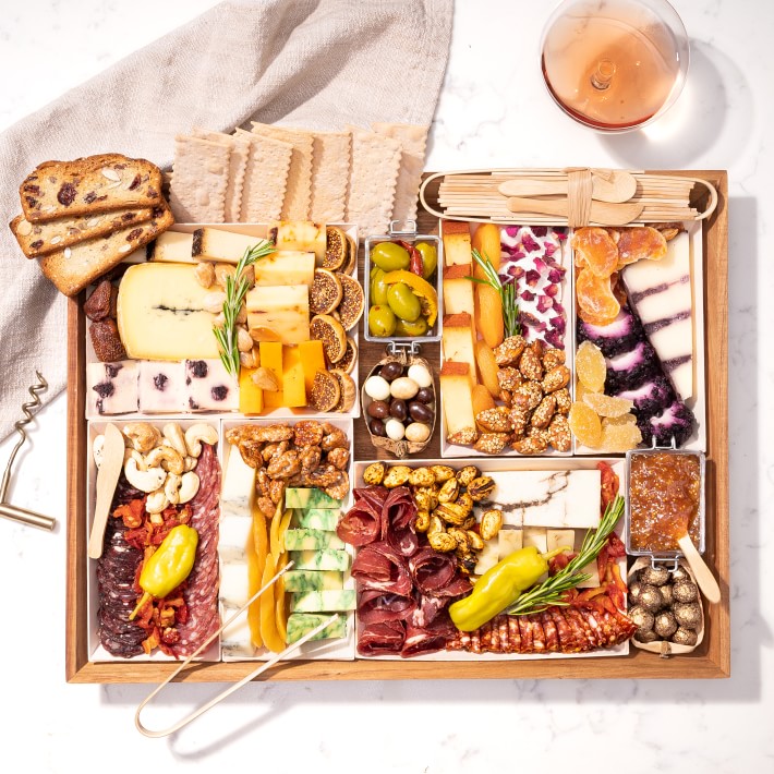 Charcuterie & Snack Cheese Board Collection Copper Pot & Wooden Spoon