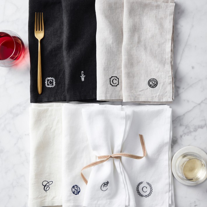 Italian Basketweave Linen Napkins, Oatmeal – foley&cox HOME