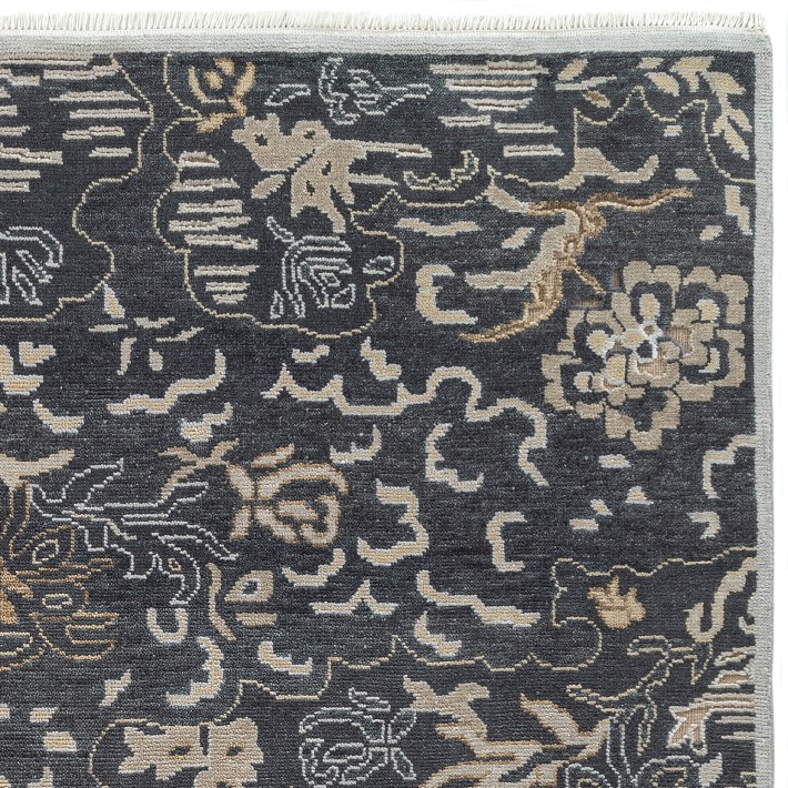 Tibetan Cloud Hand Knotted Rug Swatch
