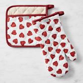 Williams Sonoma HARVEST BLOOM OVEN MITT AND POT HOLDER SET