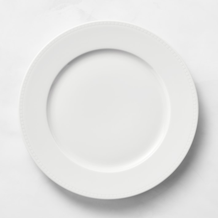 Apilco Beaded Hemstitch Porcelain Dinner Plates (Set of 4)