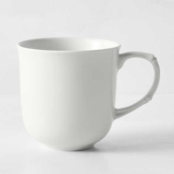 5 William Sonoma Pantry Essentials White Coffee Mugs (R-19) #29564
