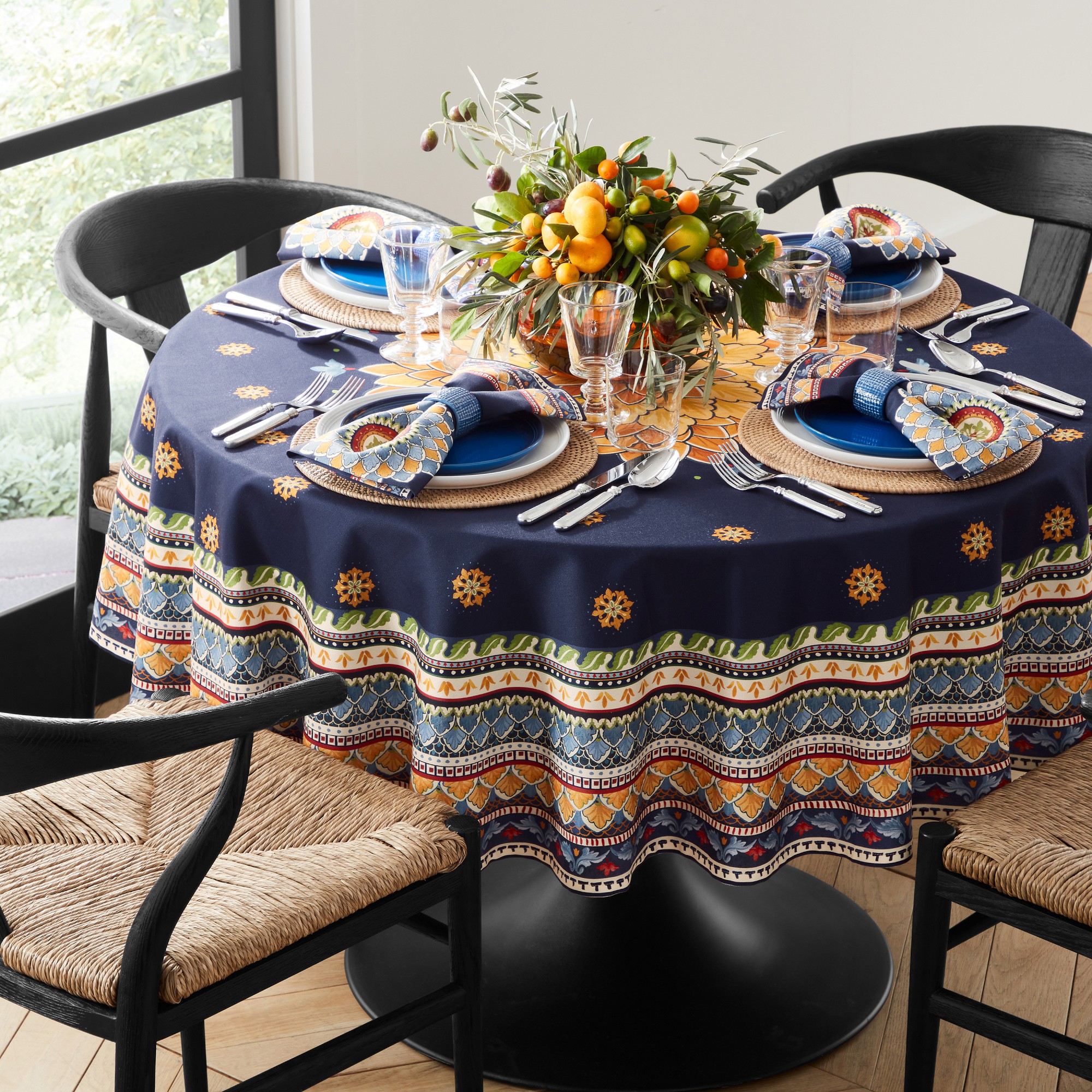 Milazzo Sicily Round Tablecloth