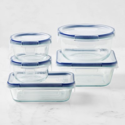 Freshlock™ 2-cup Rectangle Glass Storage