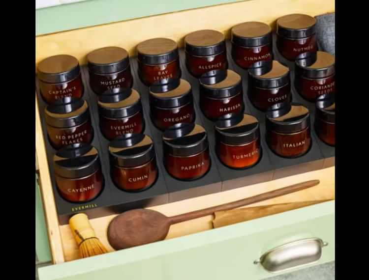 Evermill Complete InDrawer Spice Rack with Spices Williams Sonoma