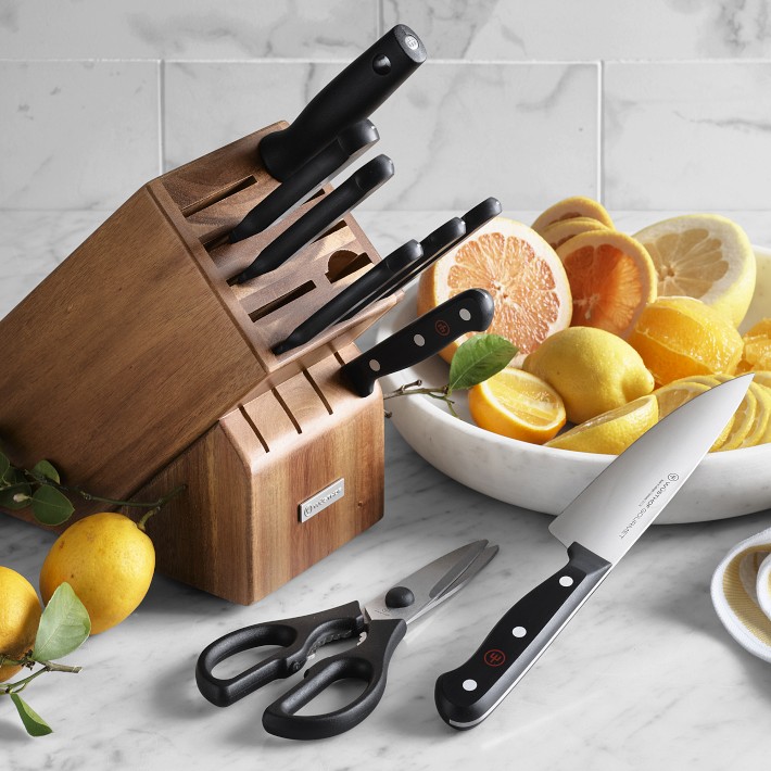 Knife Sets for Kitchen with block, Chef Knife Set 16 Pcs with Boning Knife  and Carving Fork, Knife Block Set with German Stainless Steel and Full-Tang  