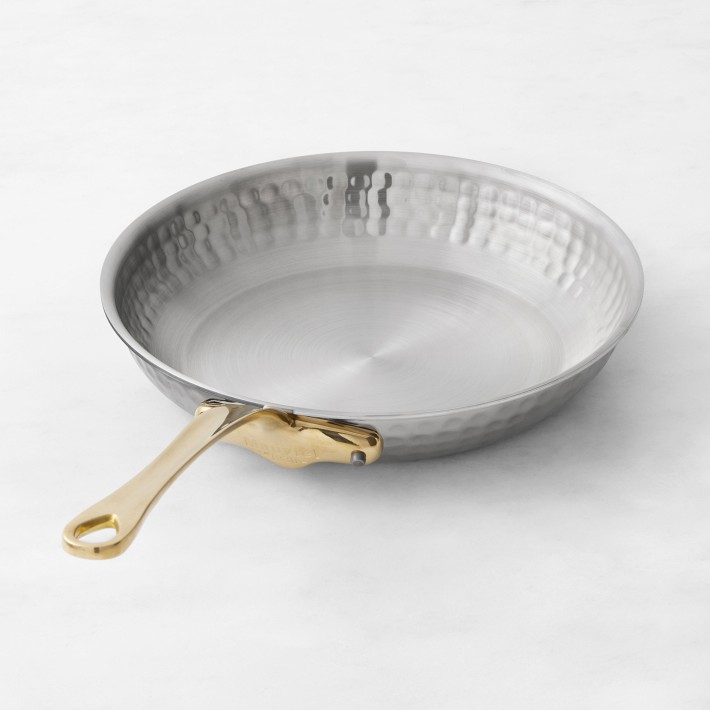 Mauviel M'Elite B Hammered Stainless-Steel Fry Pan 10"